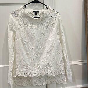 Jcrew tunic eyelet shirt. Sz 6